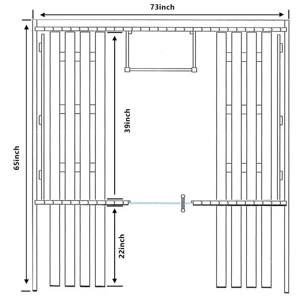 Outdoor or Indoor White Finland Pine Wet Dry Barrel Sauna - 2-4 Person - Front Porch Canopy - 4.5 kW UL Certified - Bitumen Shingle Roofing - Floor Dimensions Image