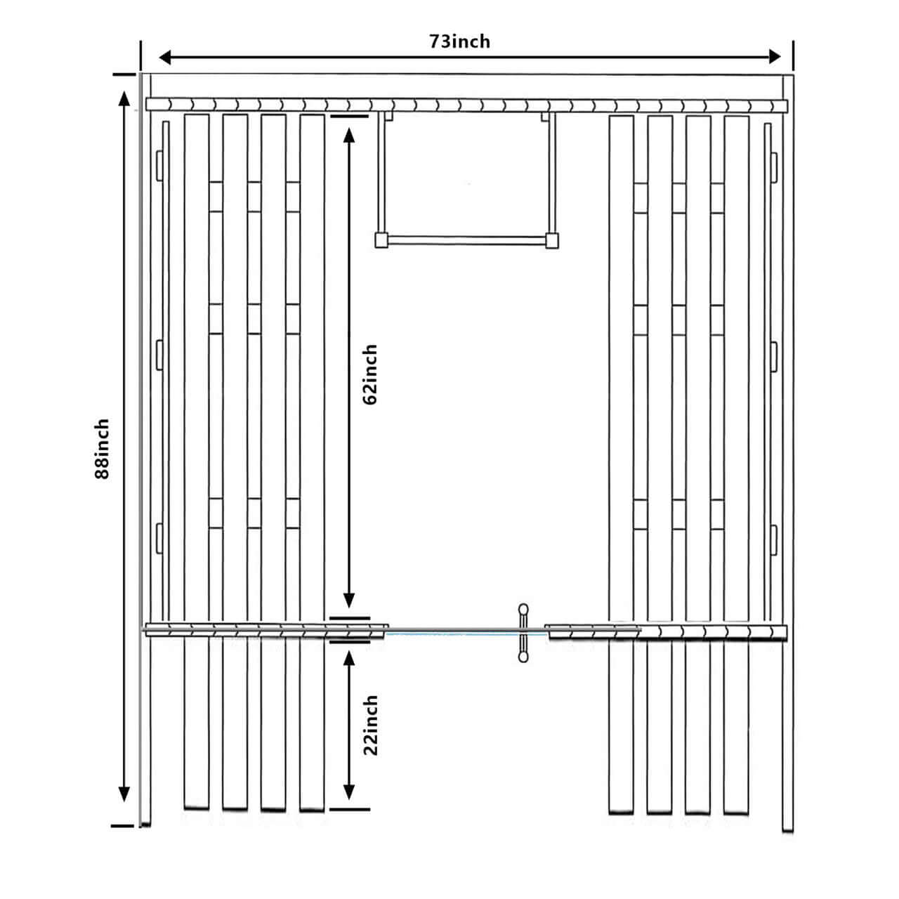 Outdoor White Finland Pine Wet Dry Barrel Sauna - Front Porch Canopy - 8 kW UL Certified KIP Harvia Heater - 6-8 Person - Floor Dimensions Image