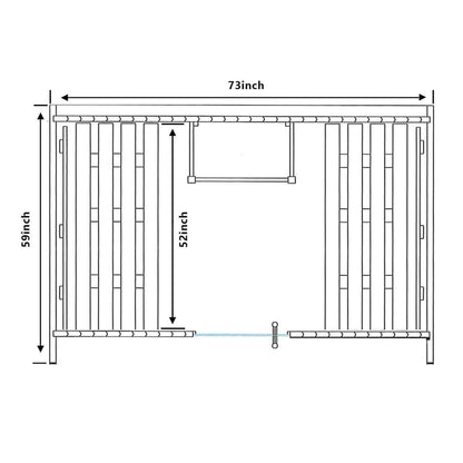 Outdoor and Indoor White Pine Barrel Sauna - 3-4 Person - 4.5 kW UL Certified Heater - Bitumen Shingle Roofing - Floor Dimensions Image